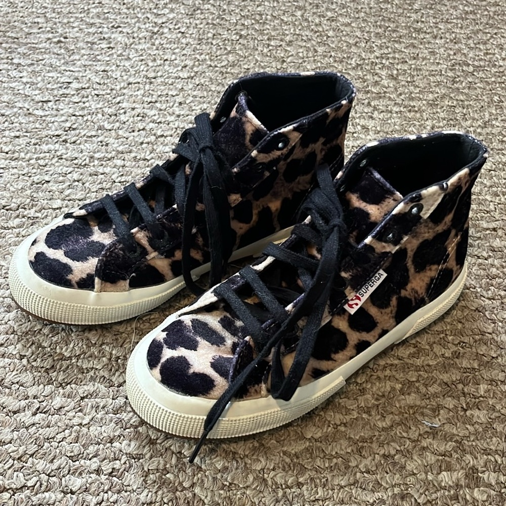 Leopard Print Suede Superga